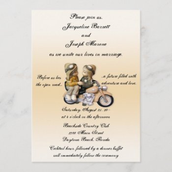 Motorcycle Love Wedding Invitations by PersonalizationsPlus at Zazzle