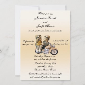 Motorcycle Love Wedding Invitations