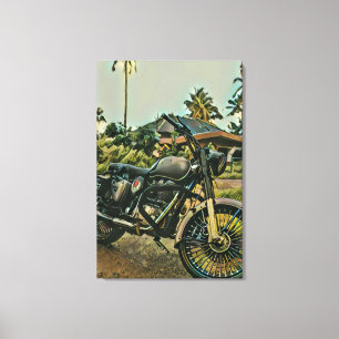 Motorcycle lover gift canvas print