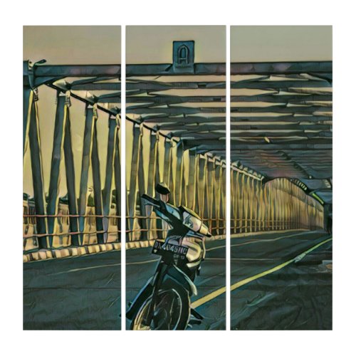 Motorcycle lover gift triptych