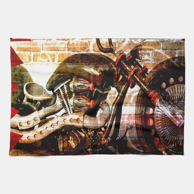 Motorcycle Mania Towel (Horizontal)