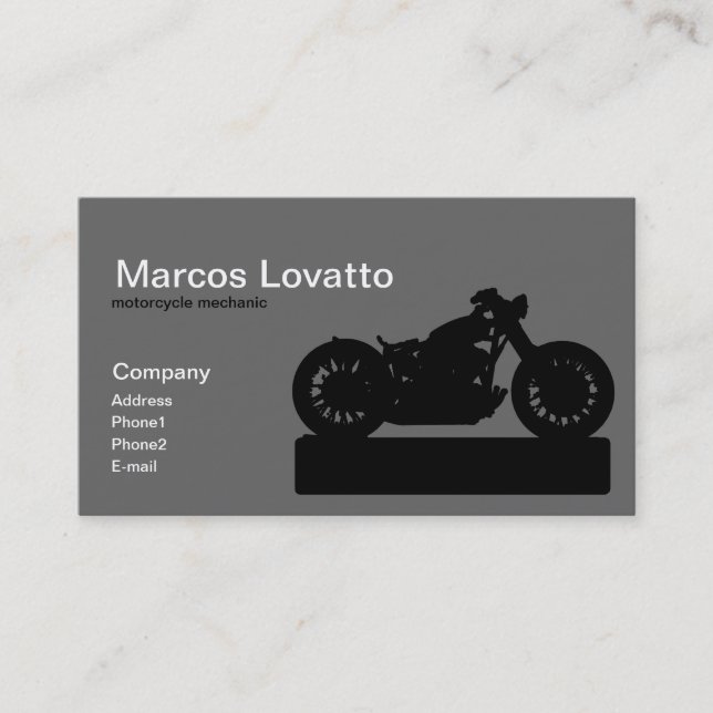 motorcycle mechanic business card (Front)