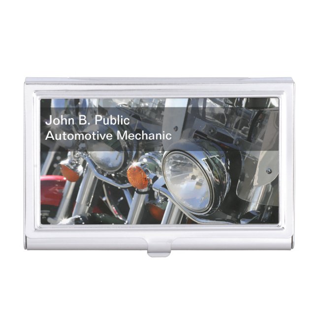 Motorcycle Mechanic Business Card Holder (Front)
