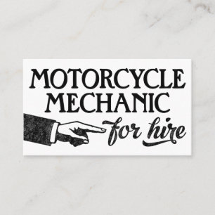 Motorcycle Mechanic Business Cards - Cool Vintage