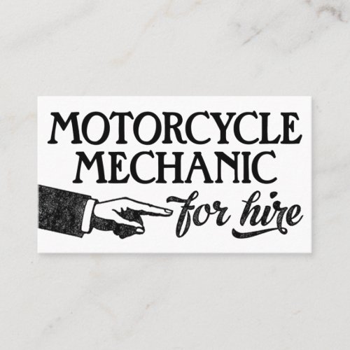 Motorcycle Mechanic Business Cards _ Cool Vintage
