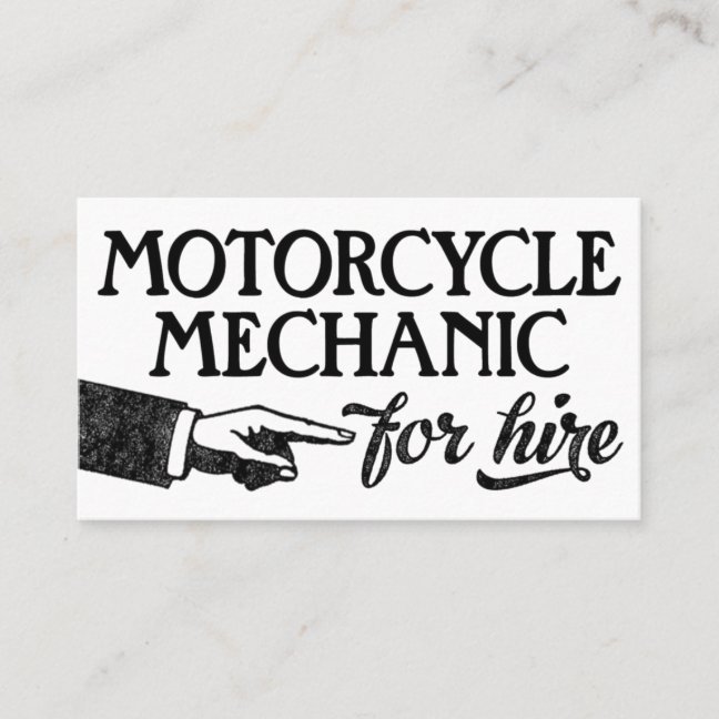 Motorcycle Mechanic Business Cards – Cool Vintage