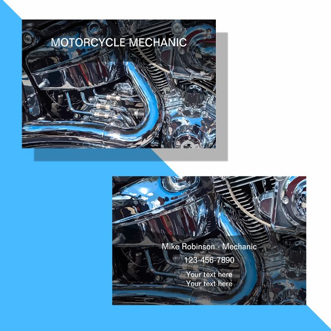 Motorcycle Mechanic Double Side Business Cards (Creator Uploaded)