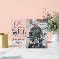 Motorcycle Memorial Photo Keepsake