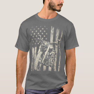 Motorcycle Men 4th Of July Boys Moto Biker T-Shirt