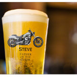 Motorcycle Men's Groomsman Father of Groom Gift Glass<br><div class="desc">Personalize these motorcycle themed drinking glass for any member of the wedding party. Father of the Groom,  Bride,  Groomsman.</div>