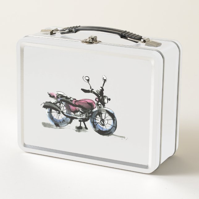 Motorcycle Metal Lunch Box (Front)