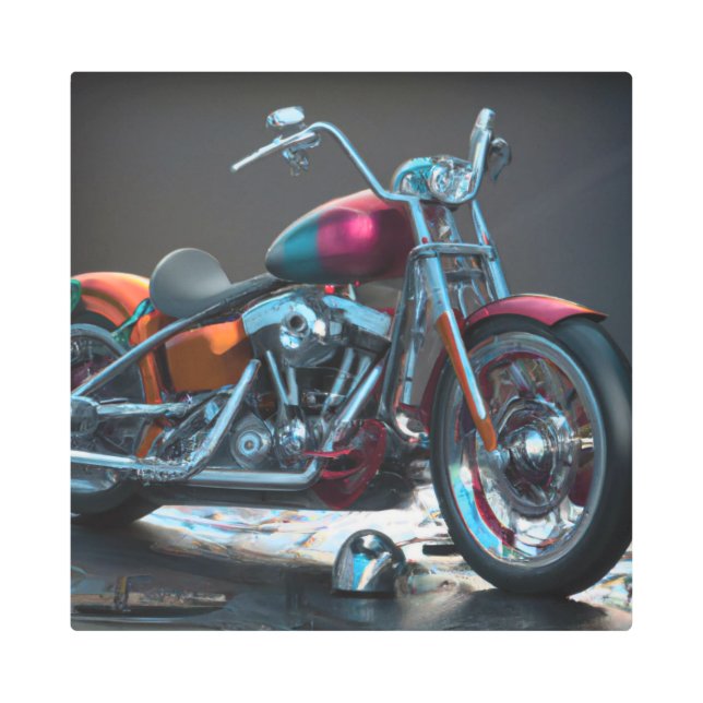 Motorcycle Metal Wall Art (Front)