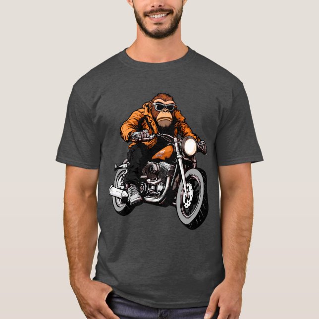 Motorcycle monkey T-Shirt (Front)