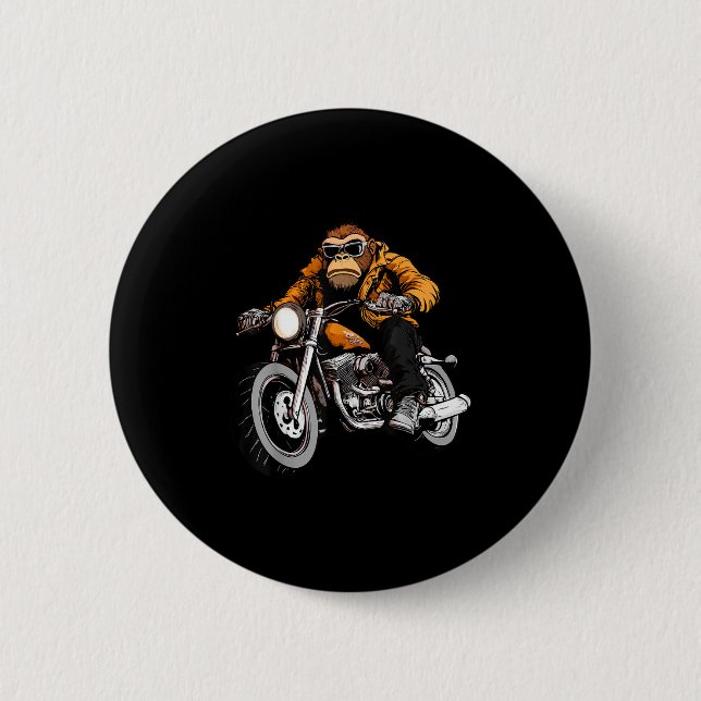 Motorcycle Monkeys  Button (Front)