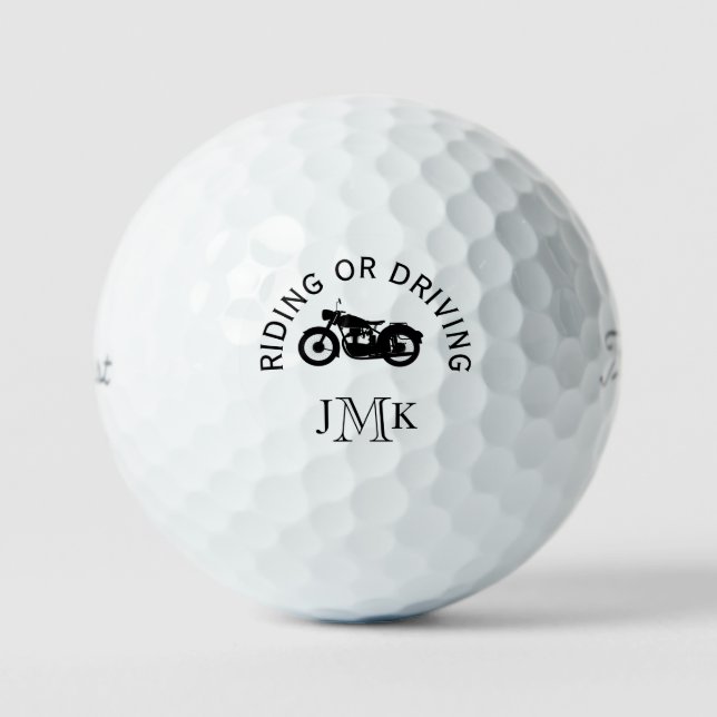 Motorcycle & Monogram Titleist Pro VI Golf  Balls (Front)