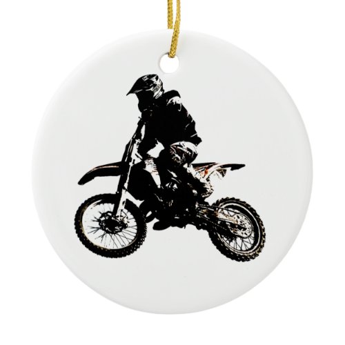 Motorcycle Motocross Ceramic Ornament