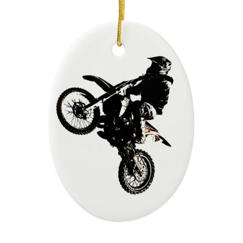 Motorcycle Motocross Ceramic Ornament