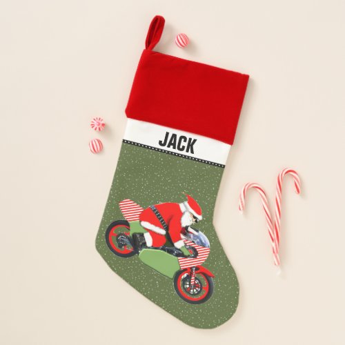 Motorcycle Motocross Christmas Stocking