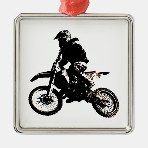 Motorcycle Motocross Metal Ornament