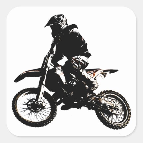 Motorcycle Motocross Square Sticker