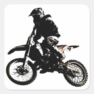 Motorcycle Motocross Square Sticker