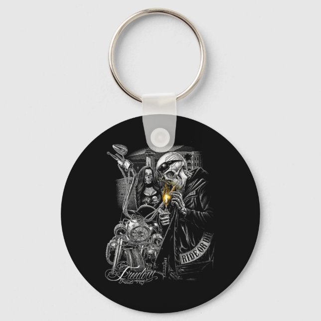 Motorcycle Motor Cycle Motorcycle Mechanic Hallowe Keychain (Front)