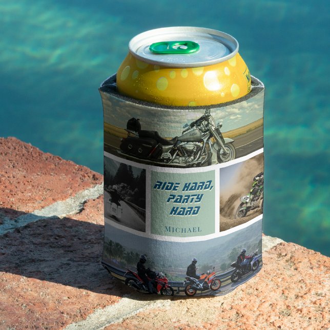 Motorcycle Motorbike bike biker Can Cooler (Creator Uploaded)