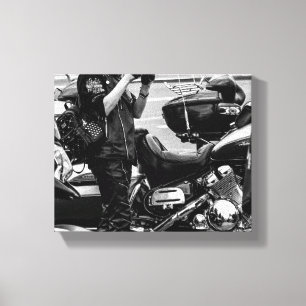 Motorcycle Motorbike Biker Ride Rider Details Canvas Print