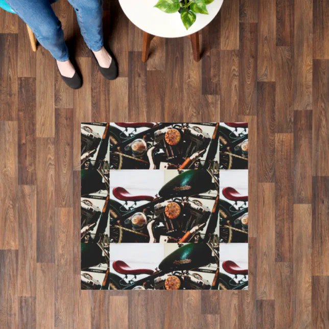 Motorcycle Motorbike Biker Ride Rider Floor Decals | Zazzle