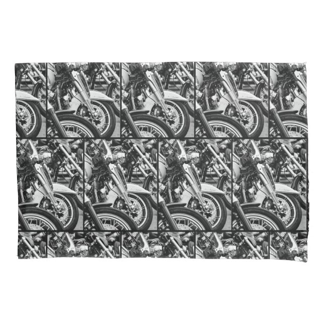 Motorcycle Motorbike Biker Ride Rider Pattern Pillow Case (Front)