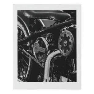 Motorcycle Motorbike Biker Wrapped Canvas Print