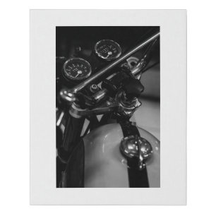 Motorcycle Motorbike Biker Wrapped Canvas Print