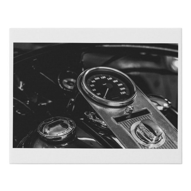 Motorcycle Motorbike Biker Wrapped Canvas Print (Front)