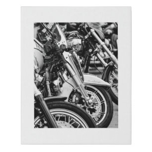 Motorcycle Motorbike Biker Wrapped Canvas Print