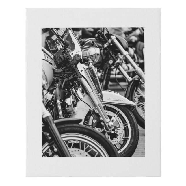 Motorcycle Motorbike Biker Wrapped Canvas Print (Front)