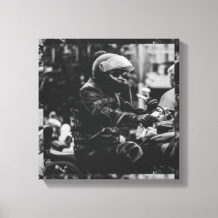 Motorcycle Motorbike Bikers Ride Riders Details Canvas Print