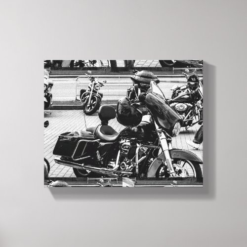 Motorcycle Motorbike Bikers Ride Riders Details Canvas Print