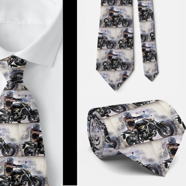 Motorcycle Motorbike Motorcross Sport Neck Tie (Creator Uploaded)