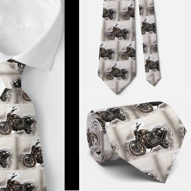 Motorcycle Motorbike Motorcross Sport Neck Tie (Creator Uploaded)