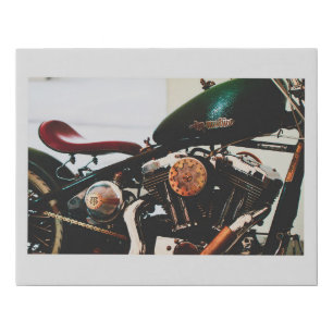 Motorcycle Motorbike Wrapped Canvas Print