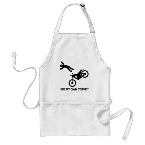 Motorcycle My Own Stunts Adult Apron
