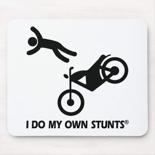 Motorcycle My Own Stunts Mouse Pad (Front)