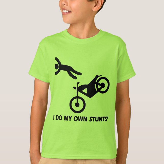 Motorcycle My Own Stunts T-Shirt (Front)