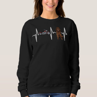 Motorcycle Newfoundland Heartbeat Dog Sweatshirt