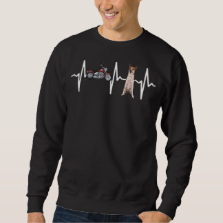 Motorcycle Norwegian Lundehund Heartbeat Dog Sweatshirt
