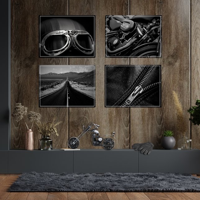 Motorcycle Nostalgia Black and White Print Set (Creator Uploaded)