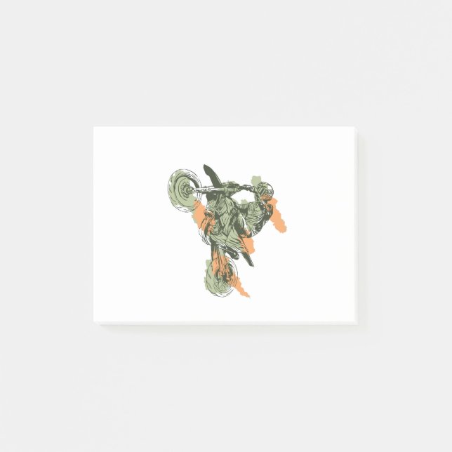 Motorcycle - Off Road Biker Post-it Notes (Front)