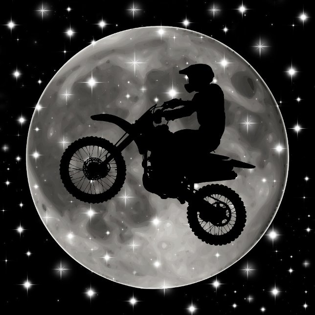 Motorcycle on the Moon Motorcross Sport Neck Tie (Creator Uploaded)