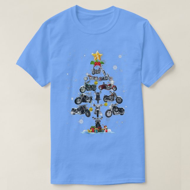 Motorcycle Ornament Decoration Christmas Tree Tee  (Design Front)