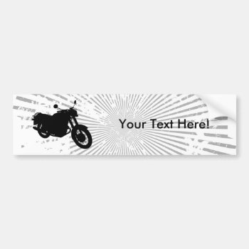 Motorcycle: Outline Profile: Bumper Sticker by spiritswitchboard at Zazzle